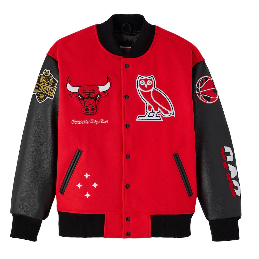 Veste universitaire raglan Chicago Bulls X OVO Hommes