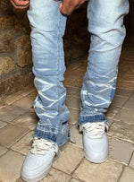 Vintage Flare Wave Jeans - Blue