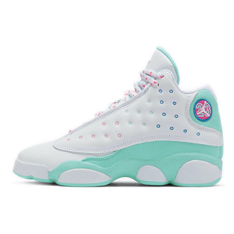 Jordan 13 Retro White Soar Green Pink