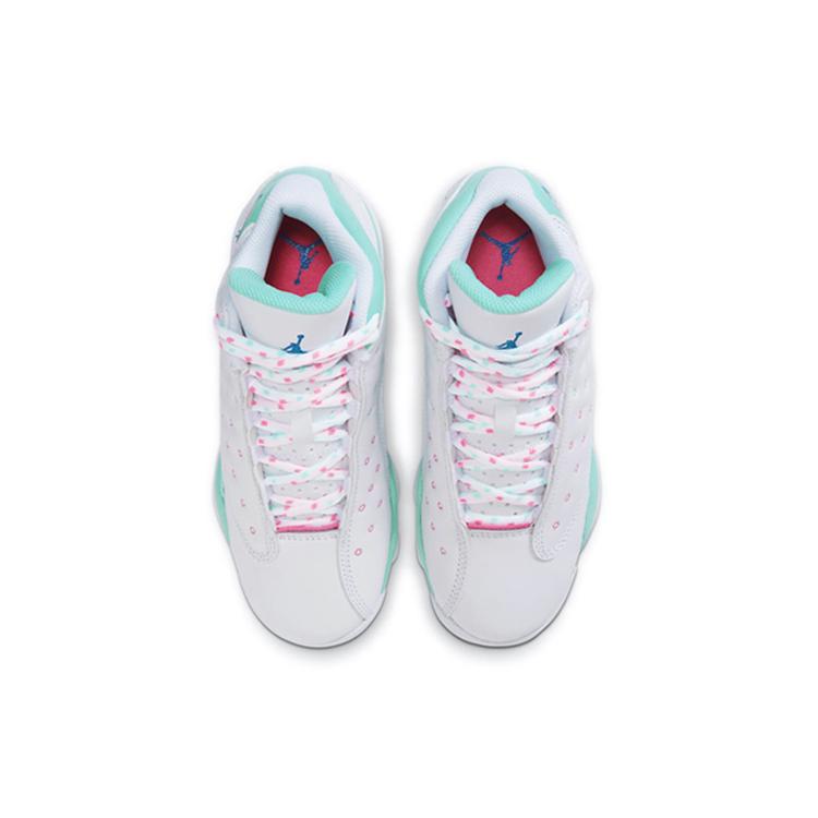 Jordan 13 Retro White Soar Green Pink