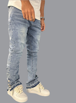 Vintage Flare Snapper Jeans - Blue