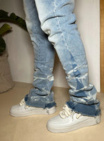 Vintage Flare Wave Jeans - Blue