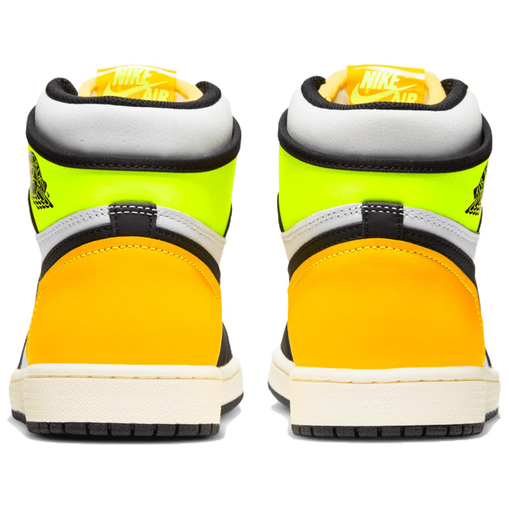 Jordan 1 Retro High White Black Volt University Gold