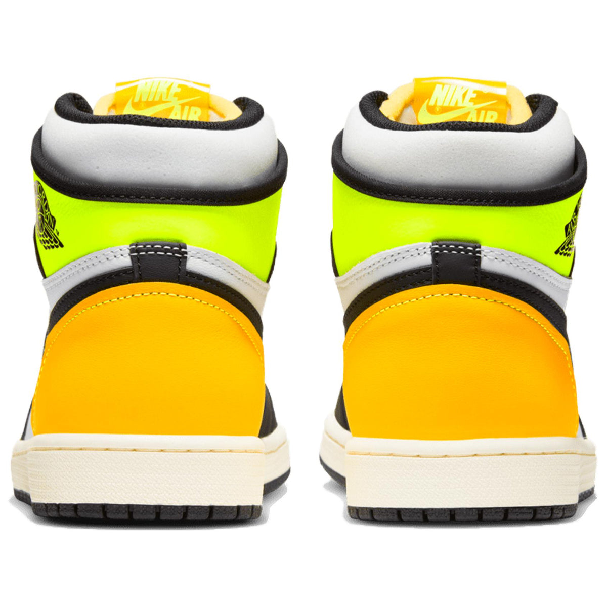 Jordan 1 Retro High White Black Volt University Gold