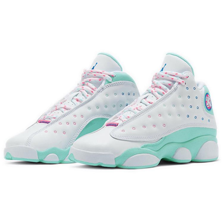 Jordan 13 Retro White Soar Green Pink
