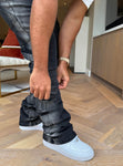 Vintage Flare Tacked Jeans - Black
