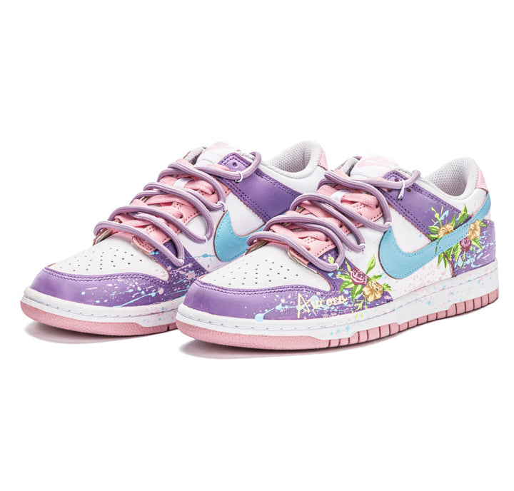Nike Dunk Flowers purple & pink
