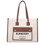 Burberry Sacs D'épaule Femme Coton Blanc Marron