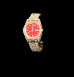 Hip Hop Jewelry Luxury CZ Diamond Iced Out Gold Plated Stainless Steel Quartz Men Wrist Watch