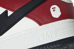 BAPE Baskets OS #2 blanc et rouge à étoiles emblématiques