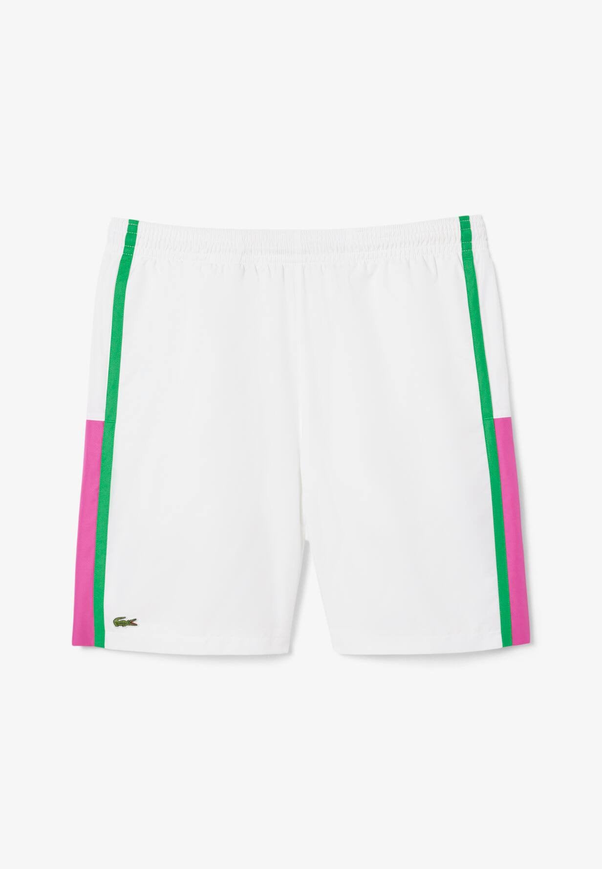 SHORT LACOSTE REGULAR FIT COLOR-BLOCK MOLLETON