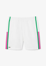 SHORT LACOSTE REGULAR FIT COLOR-BLOCK MOLLETON