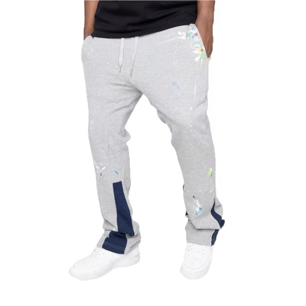 Pantalons Flares avec effet peinture multicolore
