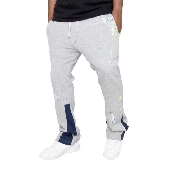 Pantalons Flares avec effet peinture multicolore