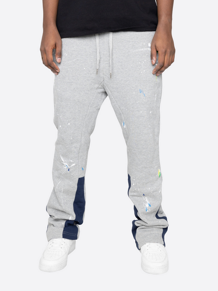 Pantalons Flares avec effet peinture multicolore