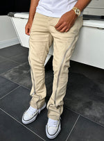Jeans flare zippe