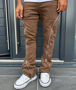 Jeans flare zippe