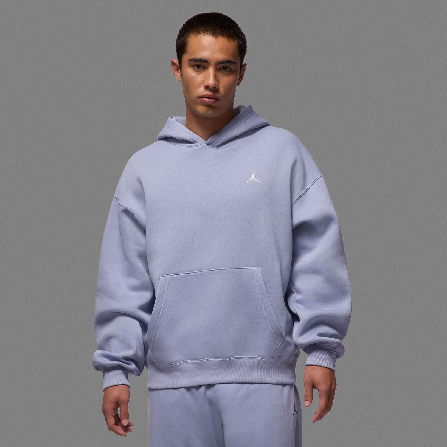 Jordan Brooklyn Fleece Oversized Pullover Hoodie Carbon Heather
