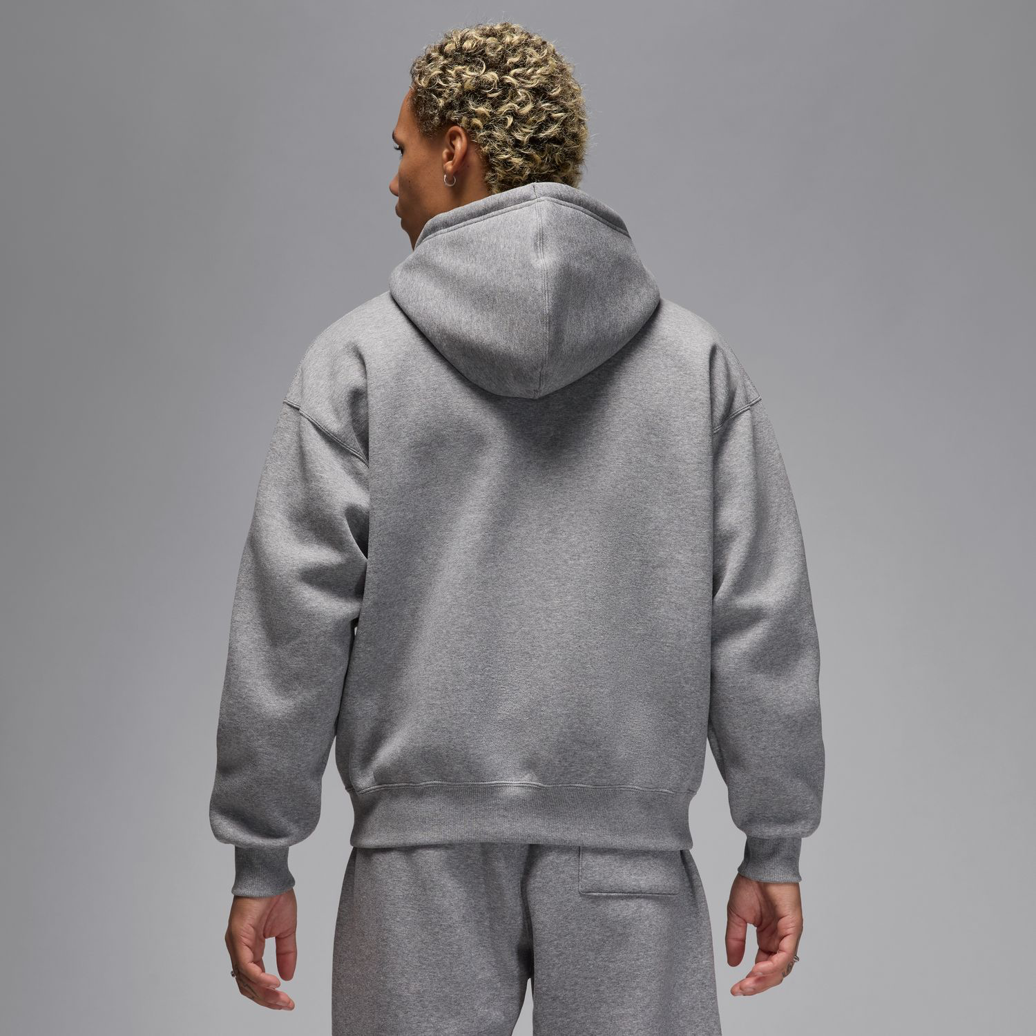 Jordan Brooklyn Fleece Oversized Pullover Hoodie Carbon Heather