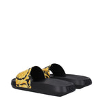 Versace Tongs et Mules Homme Caoutchouc Noir/Or