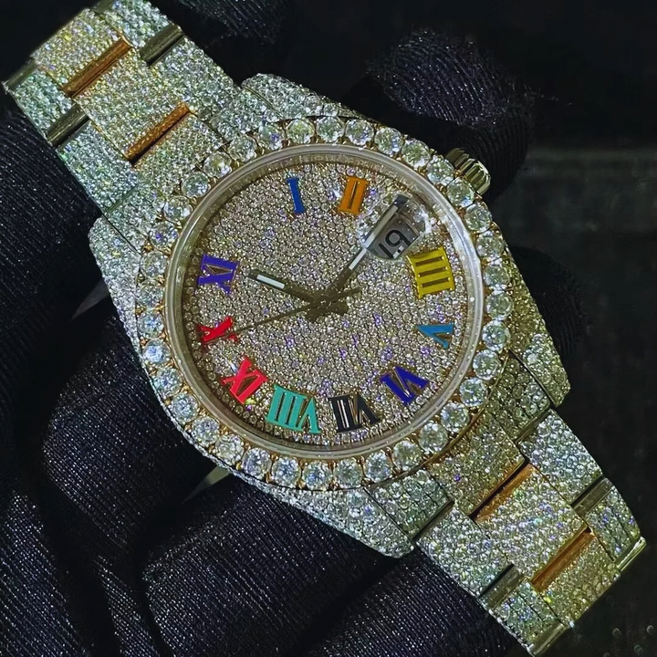 Montre Hi Hop Diamond white Gold Multicolore Vintage