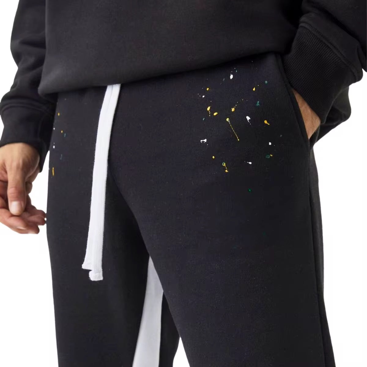 Pantalon Flare Effet Peinture multicolore