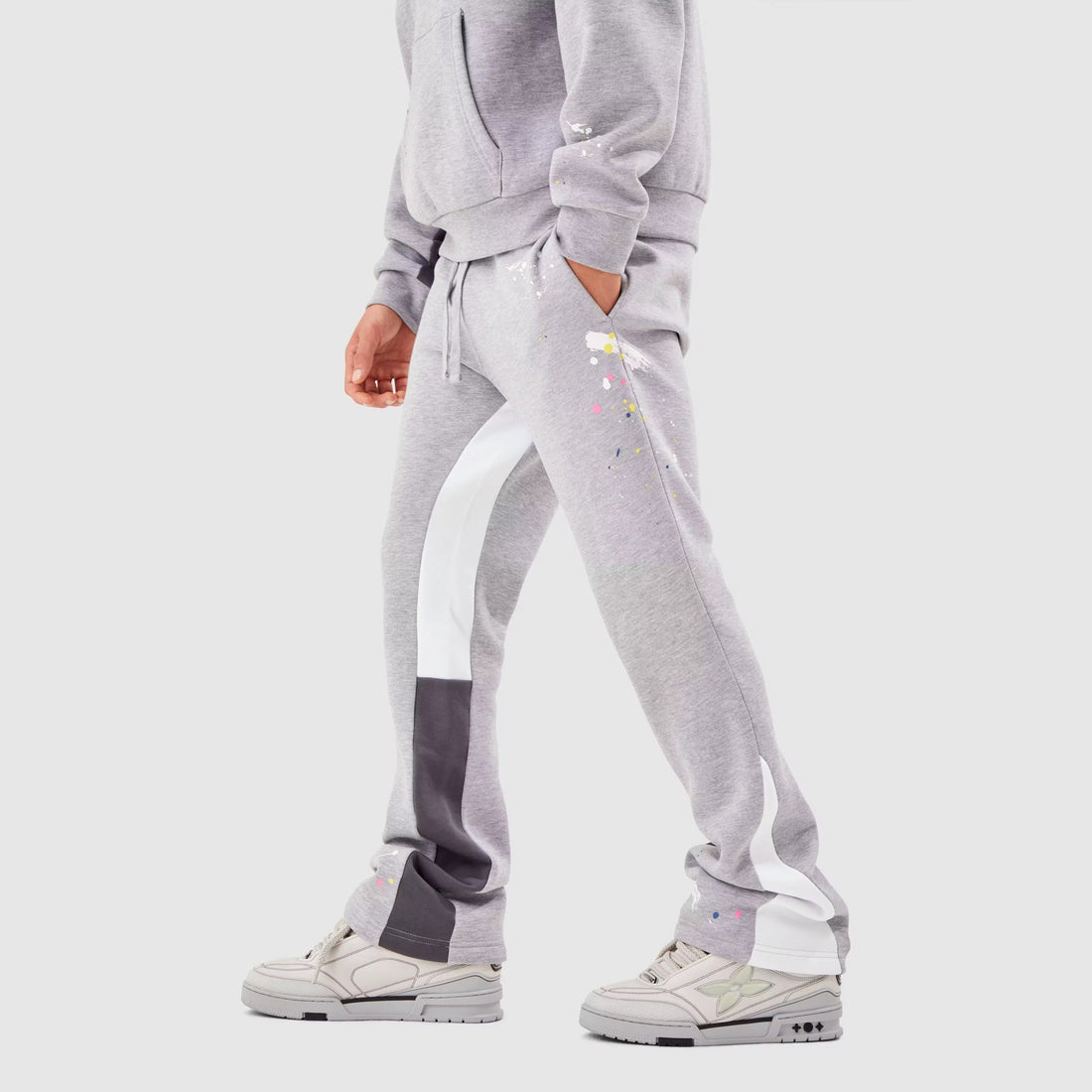 Pantalon  Flare Vintage Gris Homme