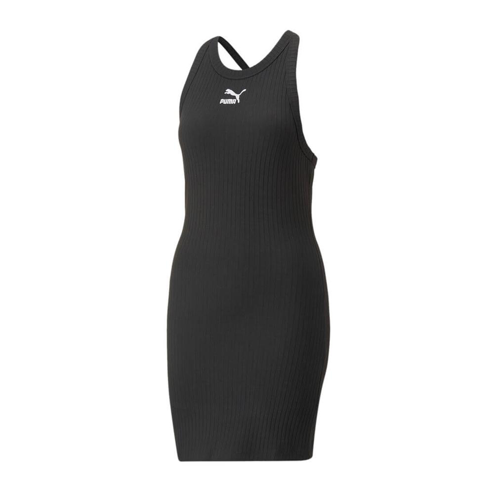 Robe Noire Femme Classics Ribbed Puma