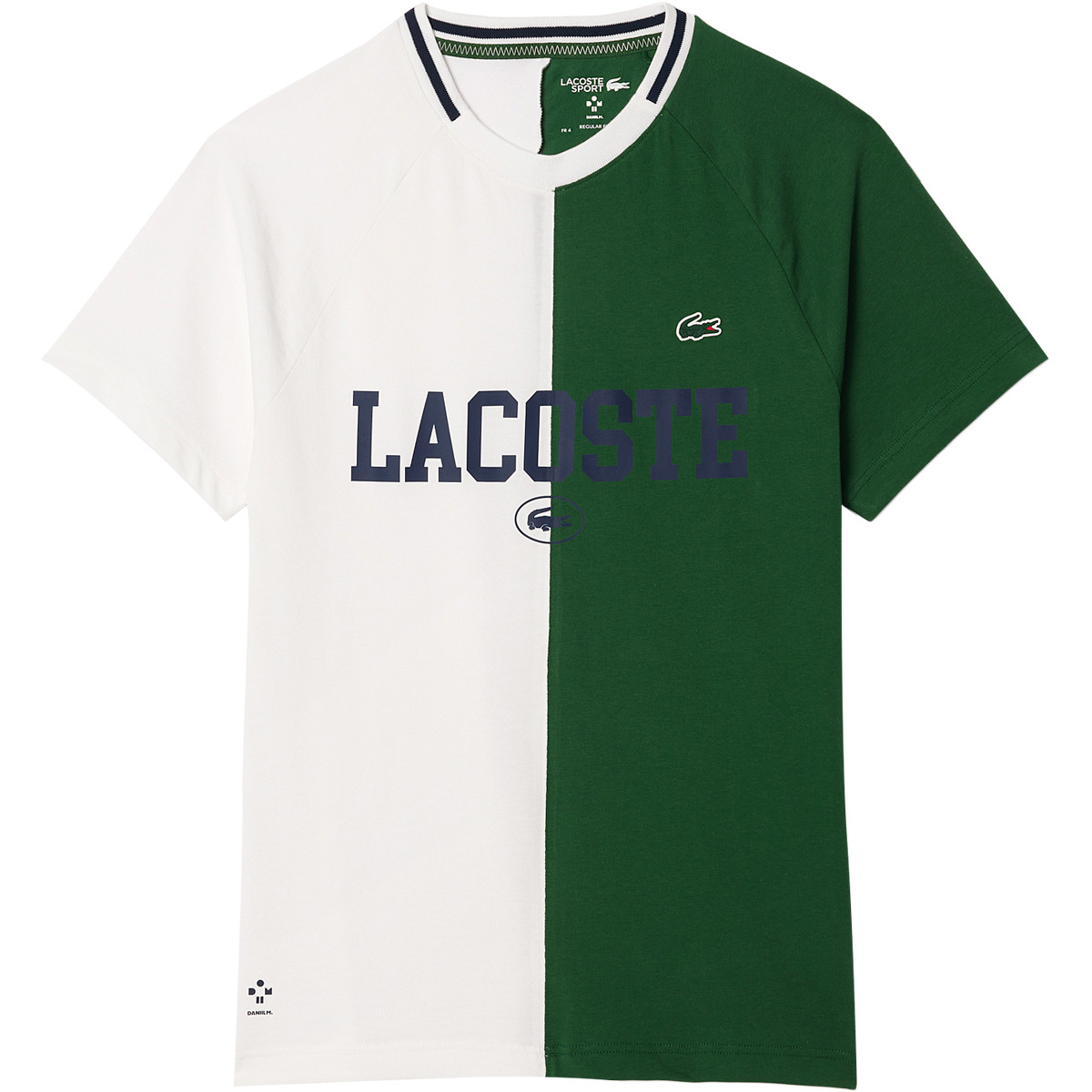 T-shirt Lacoste Daniil Medvedev Blanc Vert