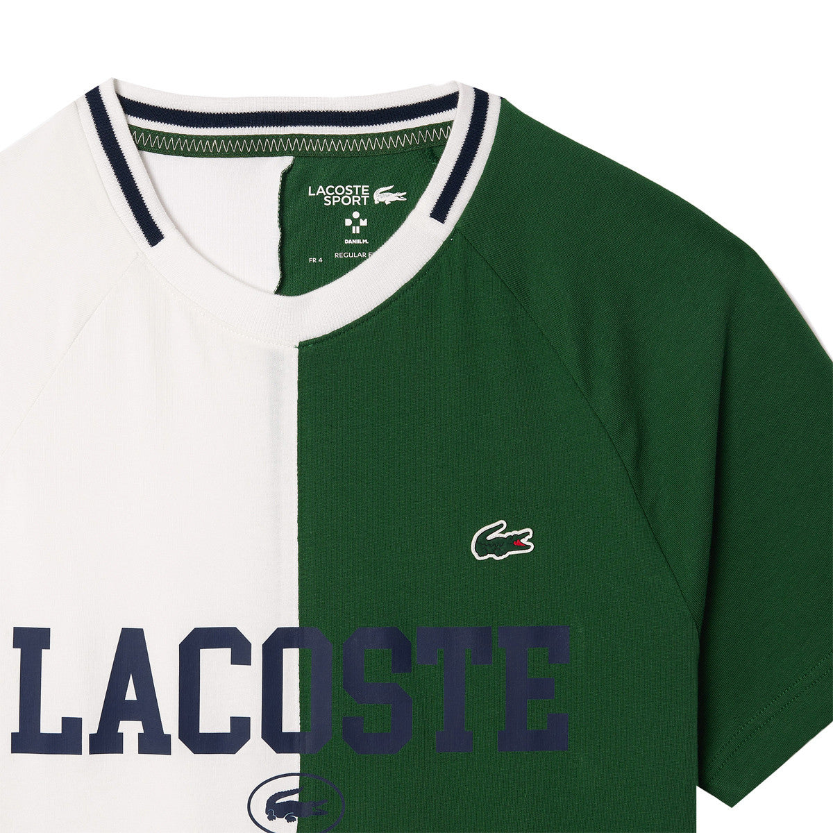 T-shirt Lacoste Daniil Medvedev Blanc Vert