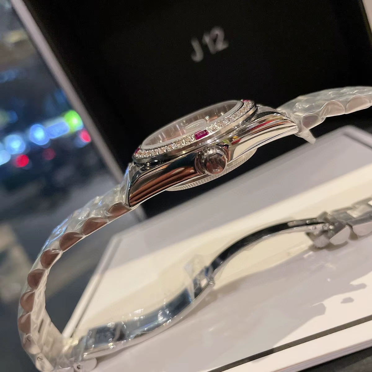 Luxury Perpetual Automatic Imported Quartz Pink Face 31Mm Male and Female Couple Pair Watch