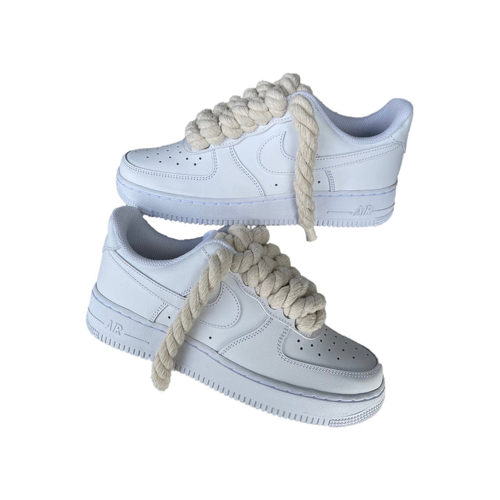 Air force 1 blanche lacets ronds épais
