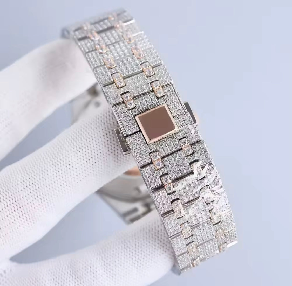 Montre personnalisée de qualité supérieure avec des diamants de 40mm pour hommes